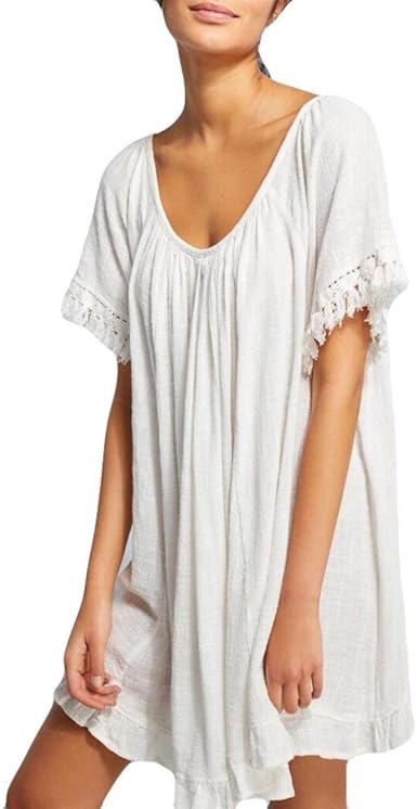 white smock dress