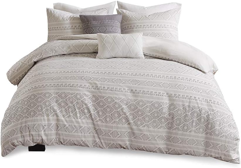 Urban Habitat Lizbeth 100% Cotton 5pcs Clip Jacquard Duvet Cover Set