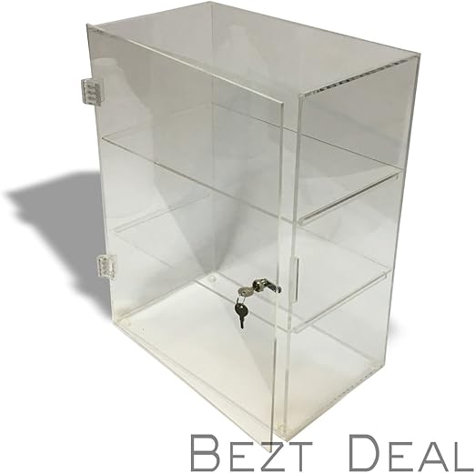 3 Tier Large Acrylic Lockable Display Case/Bakery Display