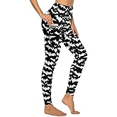 MqtZyiwx Women's High Waist Tummy Control Yoga Pants with Pockets Workout Leggings