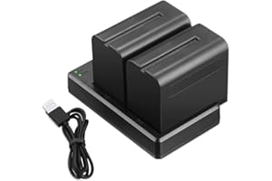LORDONE NP-F970 Battery (2-Pack, 8800mAh) and Dual USB Charger for Sony NP F970 F750 F550 F570 F960 F330, Sony Handycams, Sony CCD-SC55, TR516, TR716, TR818, TR910, TR917