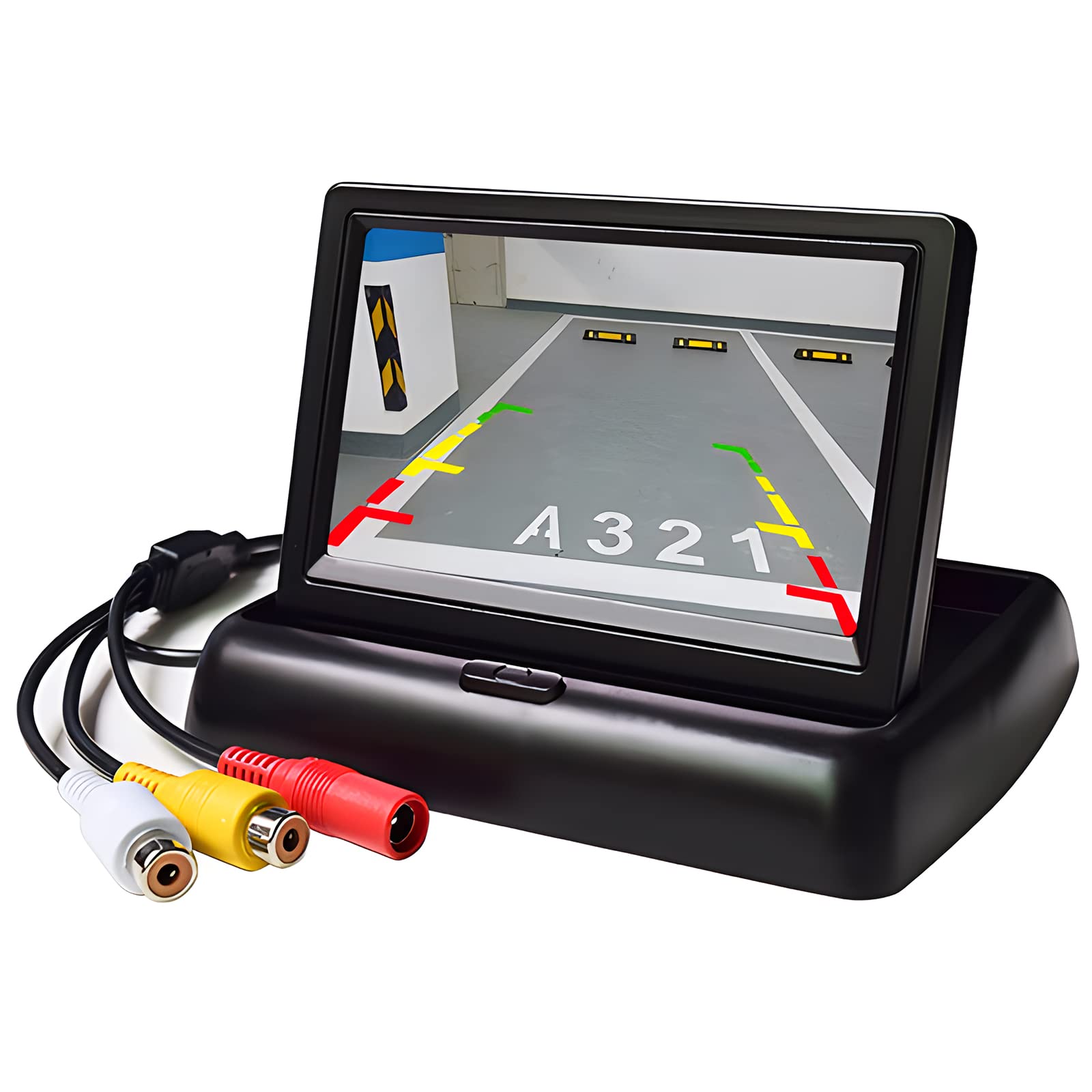Photo 1 of B-Qtech 4.3 inch Foldable TFT LCD Backup Camera Monitor Screen only Rear View Reverse Display Screen, V1/V2 Two Video Input, 12V/24V Vehicle Backup Camera Display for Car Backup Van Truck