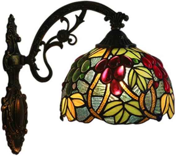 Tiffany Style Grapes Wall Lamp Stained Glass Wall Sconce