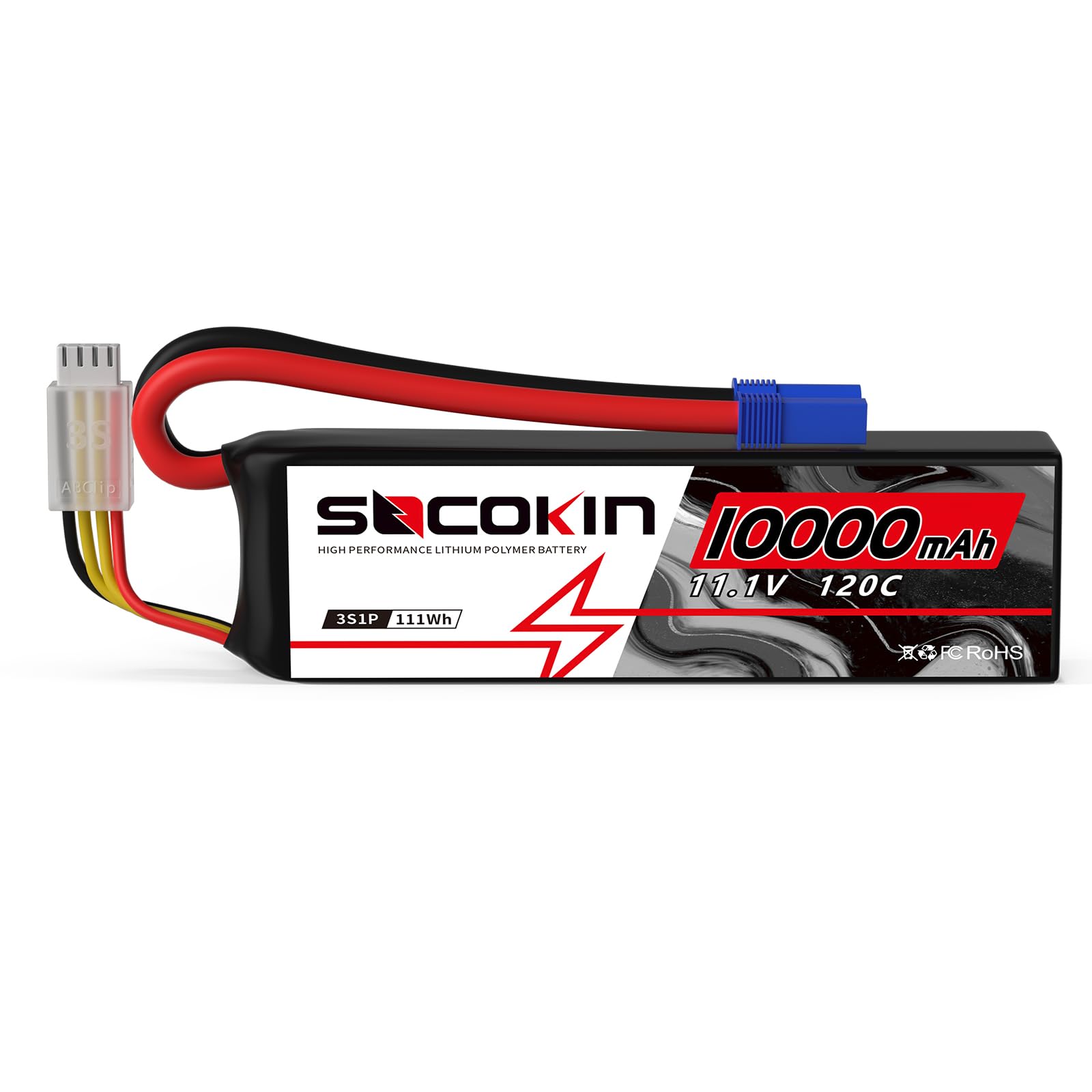Photo 1 of Socokin 3S Lipo Battery 10000mah 120C with EC5 Connector Soft Case for RC Car Boat Truck Helicopter Airplane Drone FPV RC Hobby