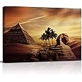 Canvas Print Wall Art - Ancient Egypt Secrets Pyramid Sphinx - Wall Decor Modern Artwork Paintings Pictures for Living Room Stretched and Framed Ready to Hang - 12" x 16"