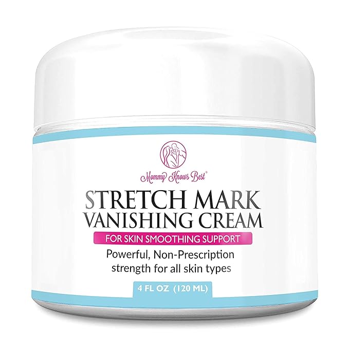 Amazon Com Stretch Mark Cream For Pregnancy Scar Removal 100 Retinol Free Mommy Knows Best Maternity Stretch Marks Cream Removal Treatment With Cocoa And Shea Butter 4 Fl Oz Beauty