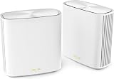 ASUS ZenWiFi XD6S Whole Home Mesh WiFi 6 AX5400 2 Pack White 5400 m²