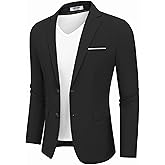 COOFANDY Men's Casual Blazer Slim Fit Sport Coat Suit Jacket Lightweight Two Button Blazer Jacket