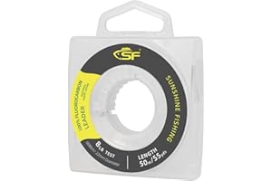 SF 100% Pure Fluorocarbon Leader Material Fishing Line Virtually Invisible Shock Resistant Increased Sensitivity Sink Fast Cl