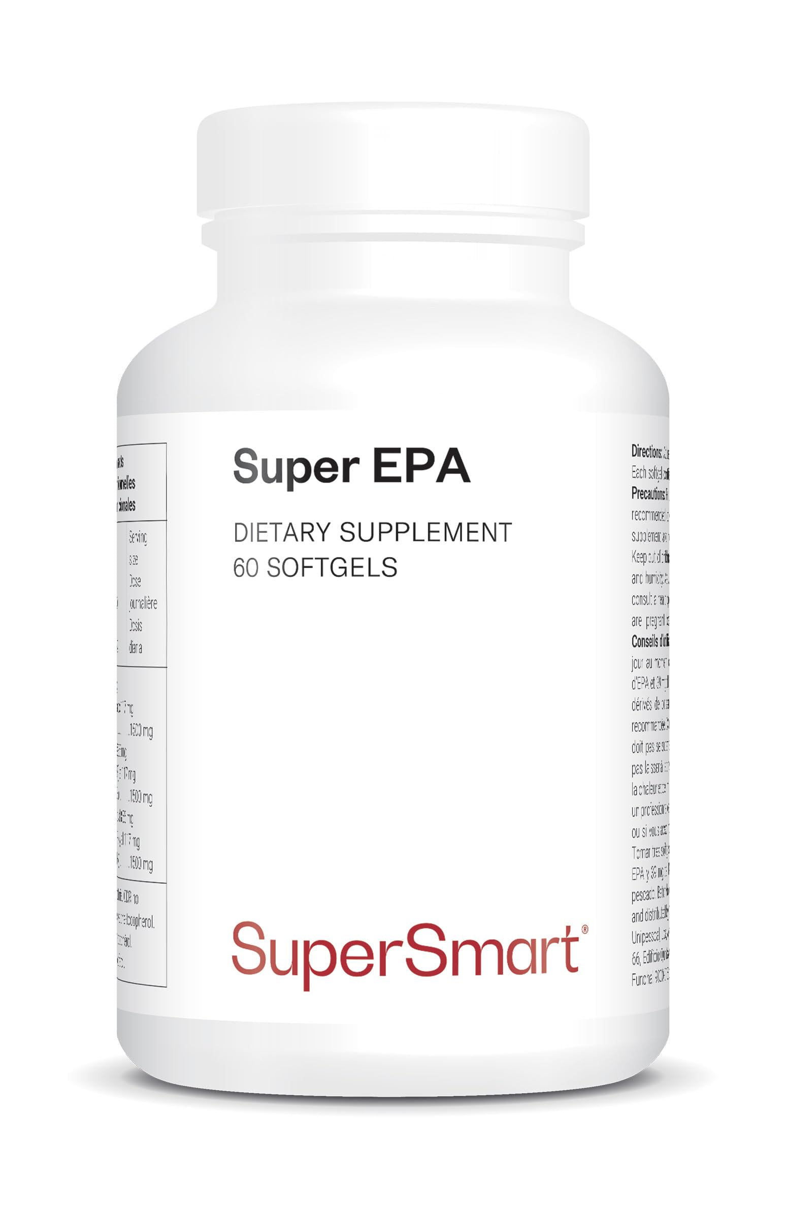 Super EPA – Essential Fatty Acids – Omega-3: EPA & DHA – Supports Cardiovascular Health – Helps Lower Blood Pressure – Non-GMO – SuperSmart