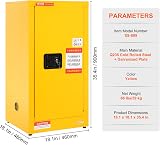VEVOR 30 Gal Galvanized Steel Flammable Safety Cabinet 18"x18"x35.4" NFPA OSHA view 3