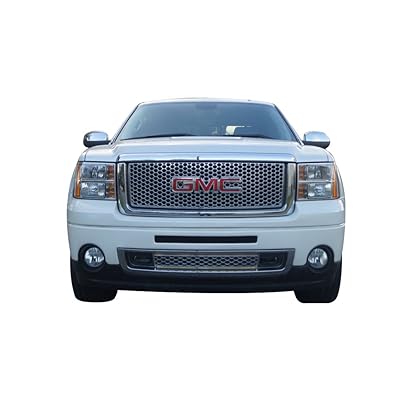 images 09 Gmc Sierra Front Bumper grille compatible with 2007 2013 gmc sierra 1500 denali abs plastic chrome front bumper upper hood grill grille by ikon motorsports 2008 2009 2010