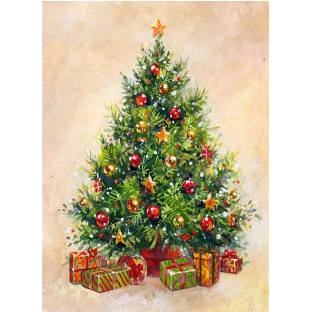 ABEUTY 5D Diamond Painting DIY Full Drill Rhinestones, Christmas Tree Plant, Paint with Diamonds Crystal Diamond Art Kits (Christmas)