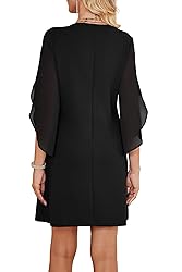 RUMIA Cocktail Dress for Women 3/4 Sleeve V Neck