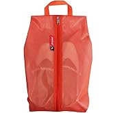 pack all Shoe Bag for Travel, Water-Resistant Shoe Pouch for Gym, Odor-Resistant Soccer Cleats Bag for Sport (Orange, 1-Pack)