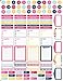 Flower planner stickers kit. 6 full size sheets on matte removable sticker paper included. Sized to fit most planners, Erin Condren and Happy Planner shown in additional photos.