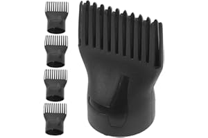 MUSISALY 5pcs Universal Hair Dryer Comb Nozzle Attachment Blow Dryer Diffuser for Straightening and Curling Black