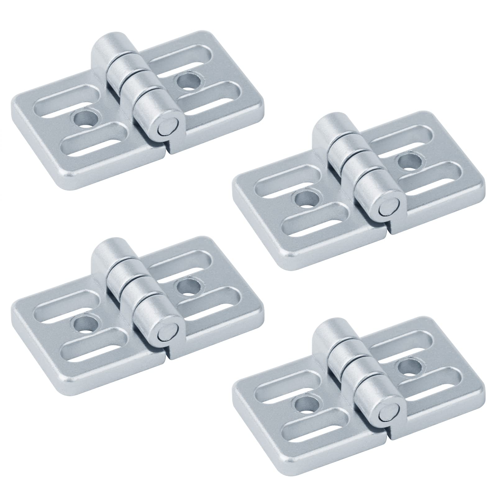 Photo 1 of OTTFF 4 Pack 1515 4040 4545 Series Zinc Alloy Slotted Hinges Fits T Slot Aluminum Profile, 3-1/8" x 1-3/4" Cabinet Door Hinges