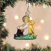 Old World Christmas Winnie and Christopher Robin Glass Blown Ornament for Christmas Tree, Handcrafted Holiday Decoration, Winnie The Pooh Collection