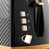 Russell Hobbs Groove 2 Slice Toaster High Lift Extra Wide Slots 850W Black view 4