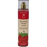 Bath body Lotion, Perfume Mist, Shower Gel Holiday and Tropical Fragrance Collection (Strawberry Pound Cake Mist, 8 Ounce) Package Design Varies