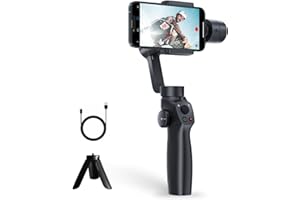 FUNSNAP Gimbal Stabilizer for iPhone, Phone Gimbal w/Focus Wheel Face Tracking for 16 15 Pro Max Android 3-Axis Phone Stabilizer for Video Recording Vlog