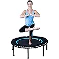 Leaps and Rebounds Fitness Trampoline, 48 or 40-inch Adults and Kids Rebounder for Indoor and Outdoor, Up to 270 lbs, Low Impact Cardio and Easy Home Workout