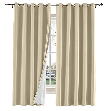 Amazon Com Chadmade 60 W X 84 L Solid Cotton Linen Curtain
