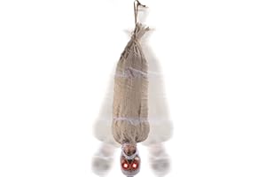 JOYIN 35" Halloween Animated Hanging Cocoon Corpse Decoration, Dead Body Prop with LED Light Up Eyes & Sound Effect, Spooky Corpse Skeleton for Yard, Indoor Haunted House Scary Decor Outdoor Horror