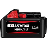 VOLT1799 12Ah Battery Replace for Milwaukee M18 Battery 48-11-1880