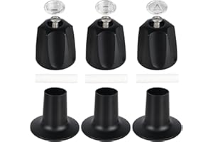 BOUYAO 81428 Bathtub and Shower Knobs 3 Piece Replacement Kit for Price Pfister Tub/Shower Handle, Black