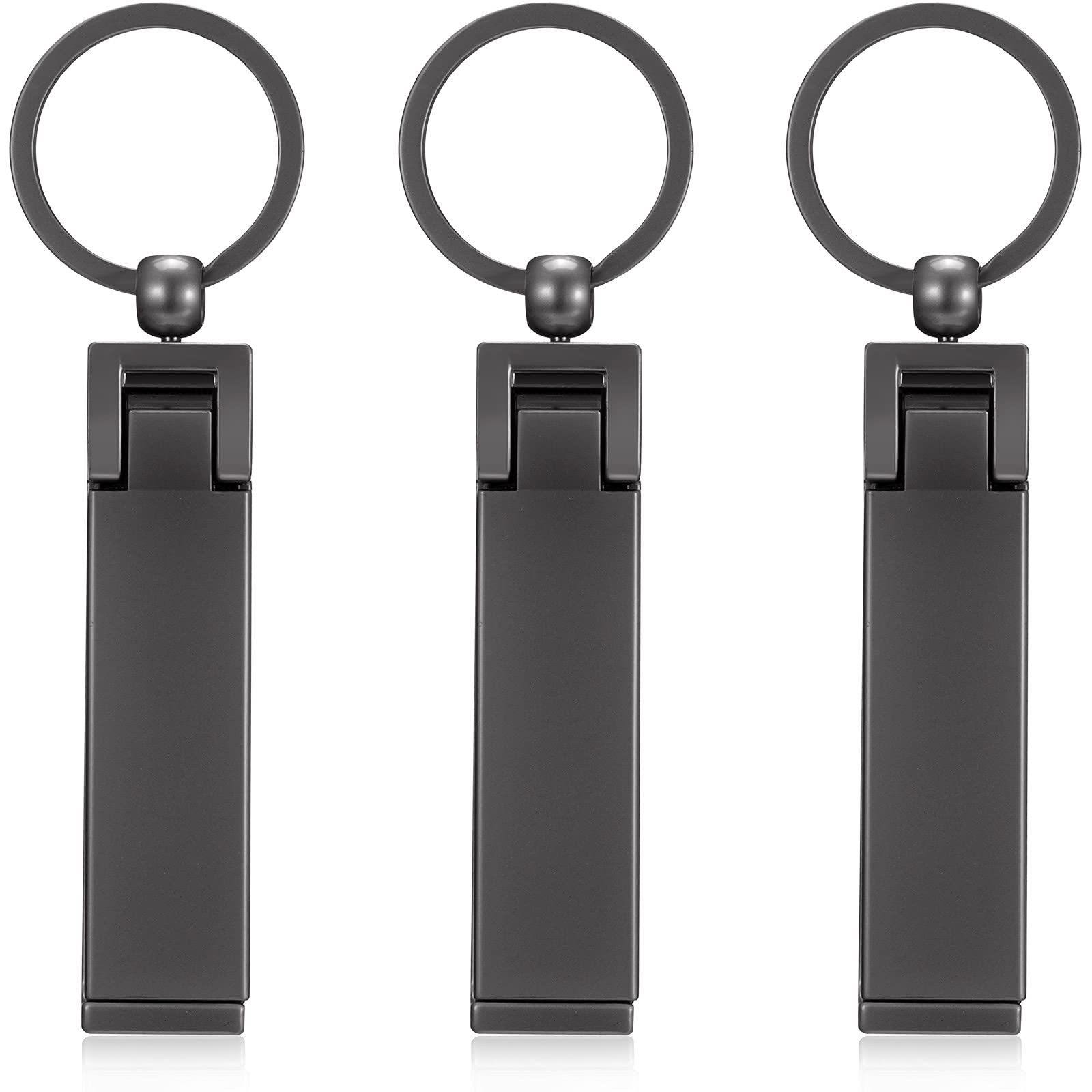 Hotop 3 Pieces Purse Hook for Table Instant Bag Hook Hanger, 2-in-1 Handbag Table Holder Hanger Set Mobile Phone Holder Foldable Storage Stylish Swivel Design for Women Desk(Black)