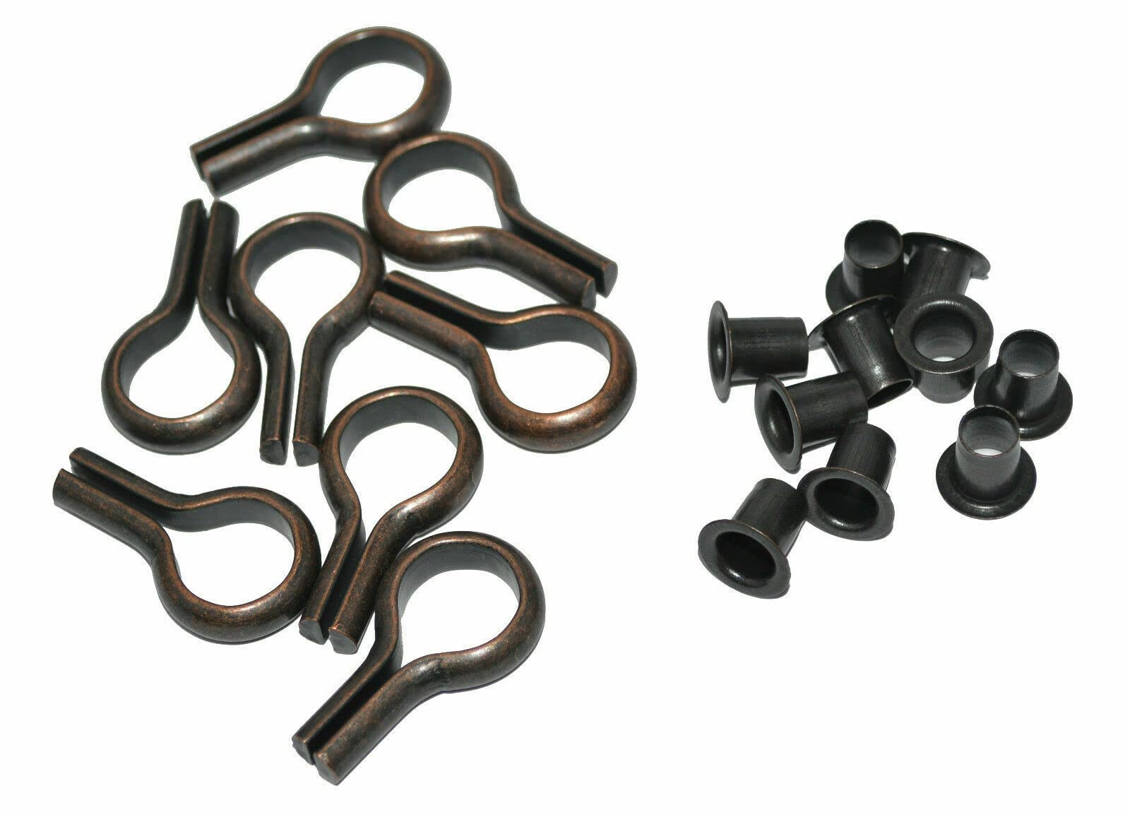 SISI UK® Banjo Shelf Supports Studs & Inserts Sockets for 6mm Hole, 3 Colours, Brass, Nickle & Antique Bronze - Pack of 8 (Antique Bronze Finish)