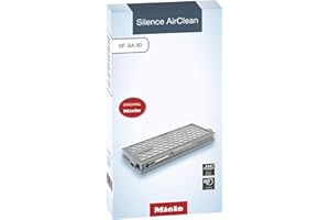 Miele Original SF-SA 50 Silence AirClean Filter with TimeStrip for Miele Complete C2/C3, Compact C1/C2 Vacuum Cleaners, Pack 