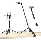 ULANZI TT88 Magnetic Tripod for iPhone, 57" Extendable Selfie Stick with Remote 2-in-1 Phone Clip & Dual Cold Shoe Mounts Lig