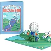 Lovepop Birthday Pop-Up Card for Him - 3D Golf Greeting Cards for Boys, Men - Time to Par-Tee - 5" x 7" Card - Blank Note Card & Envelope Included