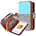 iPhone 7 case, E LV iPhone 7 Case Cover - PU Leather Flip Folio Wallet Purse Case Cover for Apple iPhone 7 - [ZIGZAG]