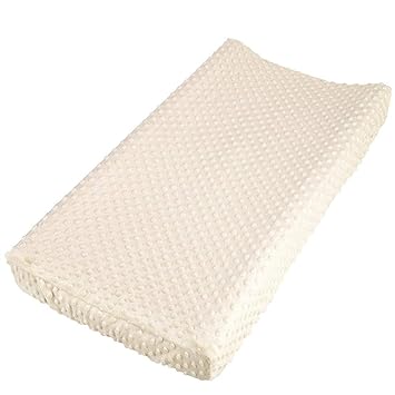 beige changing pad cover