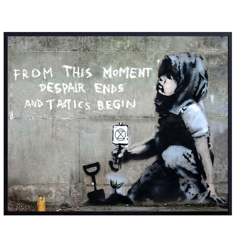 Banksy Graffiti Poster 8x10 Street Art, Wall Decor