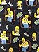 The Simpsons - Mens 100% Silk 10cm Homer Simpson Novelty Quirky Navy Tie Necktie (One Size, Homer Navy)
