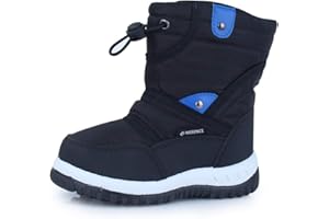 CIOR Winter Snow Boots for Boy and Girl Outdoor Waterproof with Fur Lined(Toddler/Little Kids)