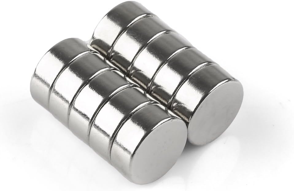 OMO 10 Unidades Imanes Imanes neodimio N35 Redondo Cilindro Imán cilindriche Acero Inoxidable OMO 10 Unidades Imanes Imanes neodimio N35 Redondo Cilindro Imán cilindriche Acero Inoxidable