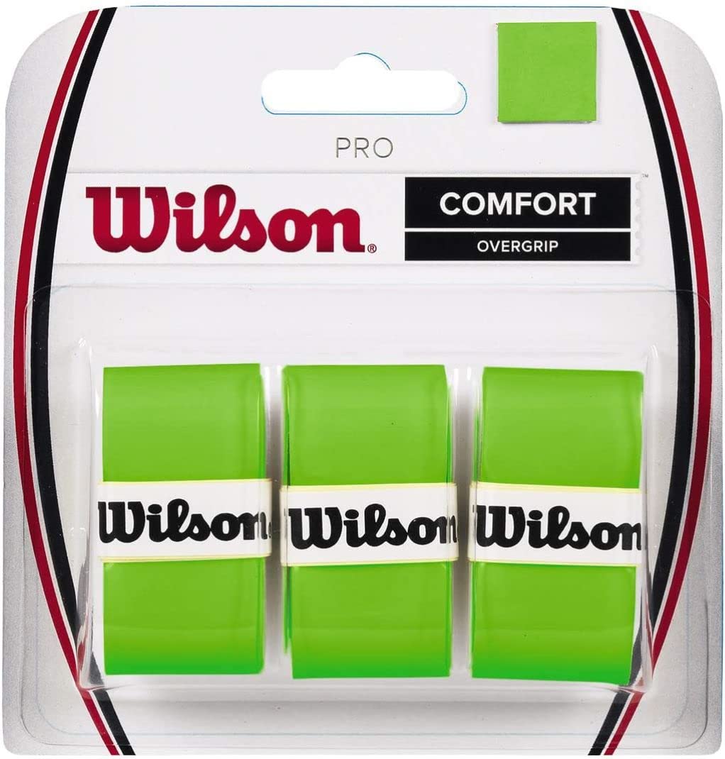 Wilson Unisex-Adult Pro Overgrip, Green, 3 Pack