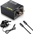 Musou Digital to Analog Audio Converter-Optical S/PDIF Toslink/Coaxial to RCA L/R,Black