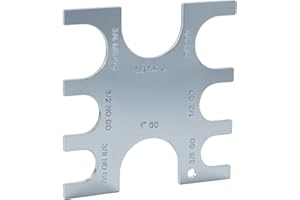 23080 PEX Crimp Tool Go/No-Go Gauge,PEX Crimp Ring Gauge for 3/8", 1/2", 3/4" &1"Crimp Rings,3/8 Inch Plumbing Fittings