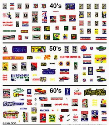 Woodland Scenics Dry Transfer Decals Mini Series Signs and Posters