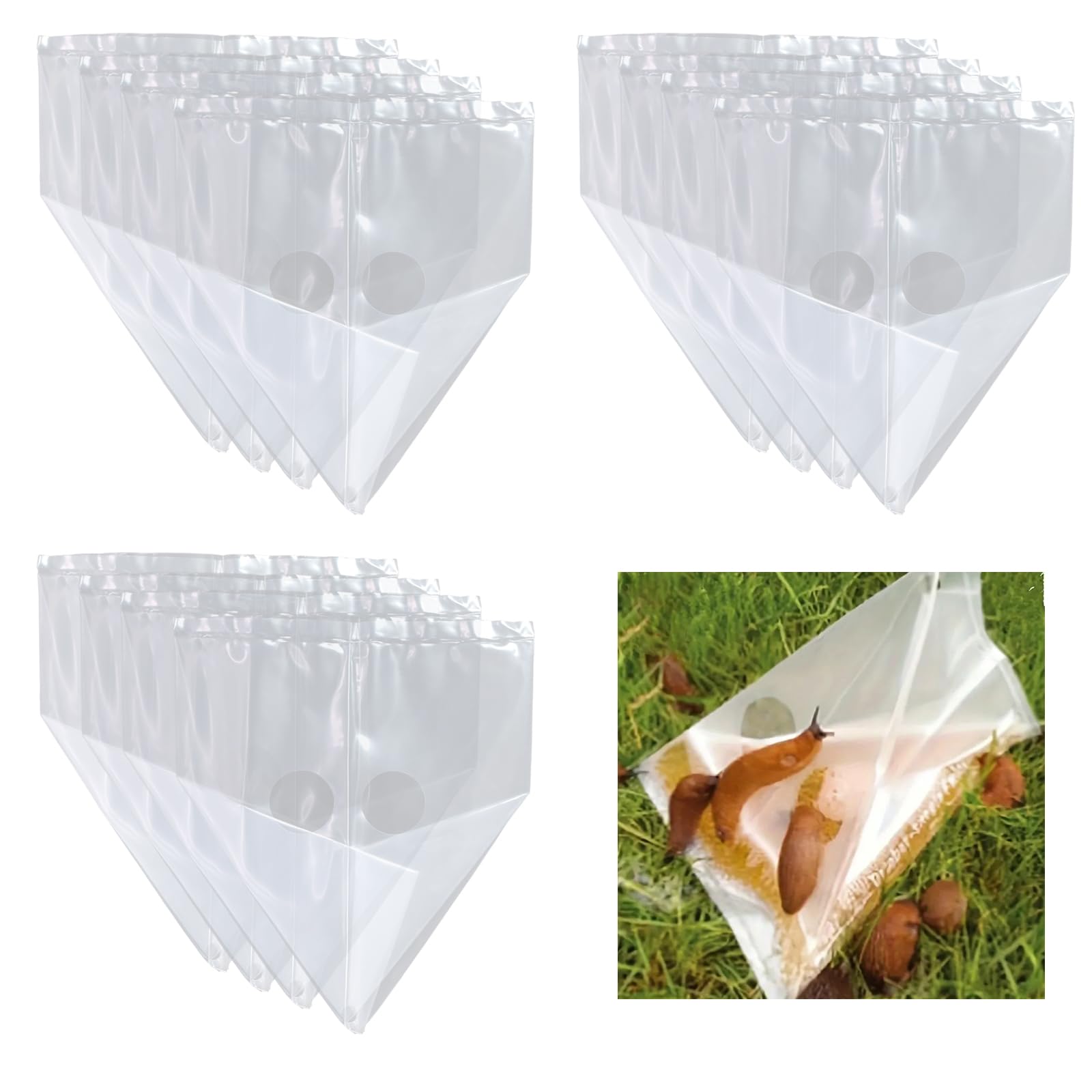 DBOO Slug Trapper - Pack of 20 - Slug Trap No Poison High Capture Rate Slug Beer Traps Slug and Snail Killer for Outdoor & Indoor Slug Pellet Alternative