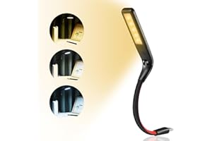 GLOVION USB LED Light for Laptop Lamp, Brighter Gesture Sensing USB Lights 3 Color Temp Stepless Dimming Brightness USB Reading Lamp Eye-Care Flexible Portable Lights for laptop Keyboard Reading Camping