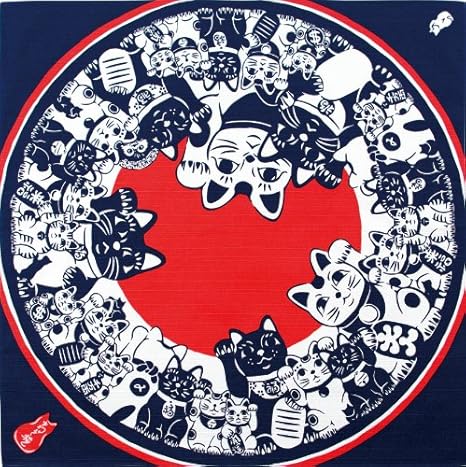 Amazon 宮本 Kenema 日本製 小風呂敷 お弁当 クロス 和柄 手捺染 猫手まねき 50 50cm Miyamoto Towel 風呂敷 通販