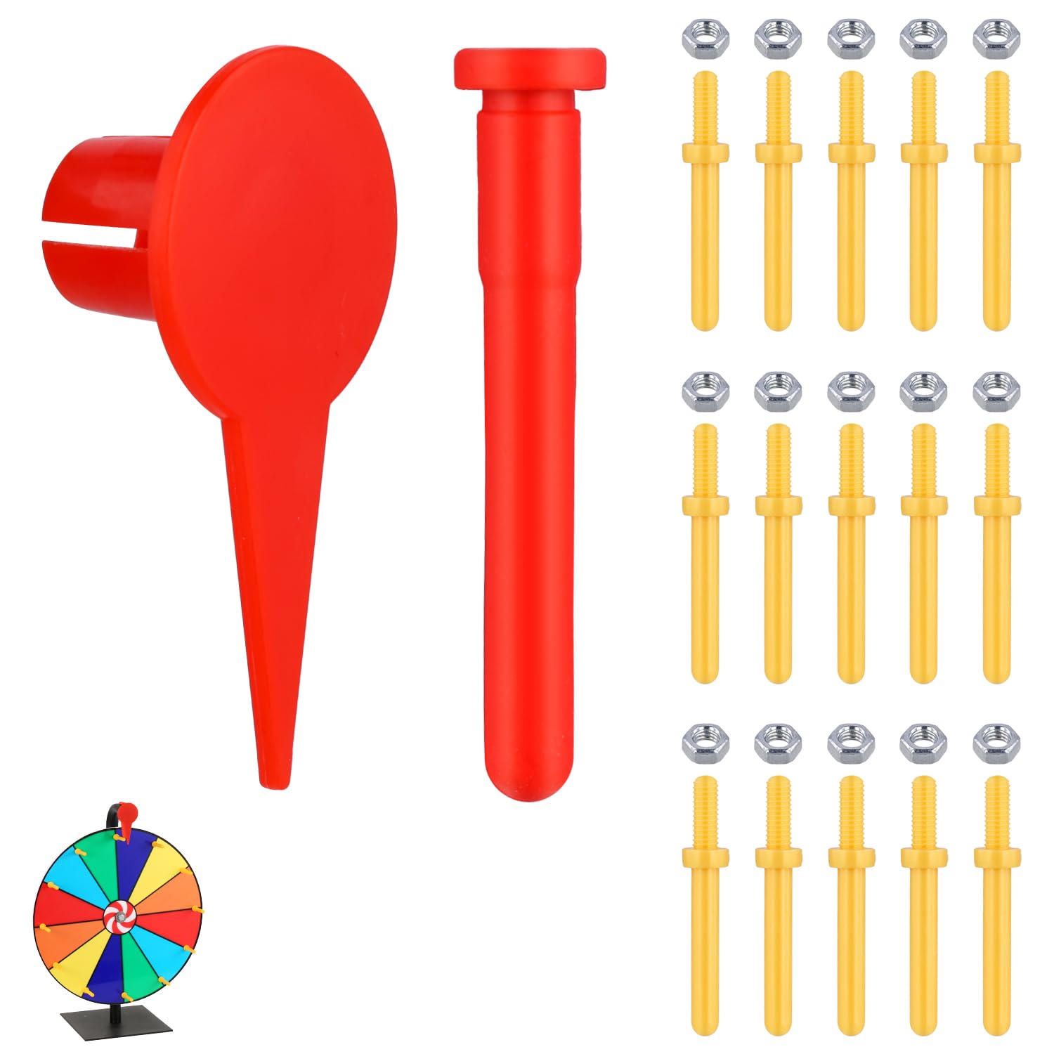 NQEUEPN 15pcs Spinning Wheel Parts, with Reusable Prize Wheel Replacement Parts Kit Accessories for Trade Show, Carnival, Party, Club, Win Fortune Spin Games